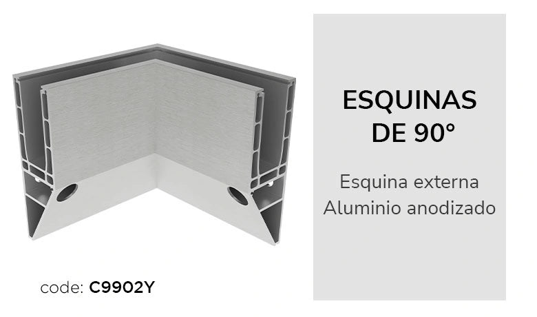 BV9900Y MONTAJE LATERAL 5 metros (productos relacionados no incluidos)