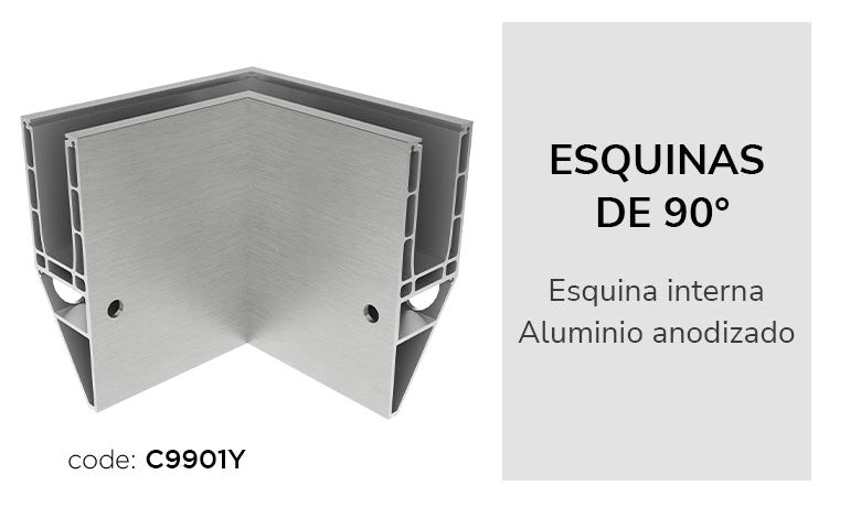 BV9900Y MONTAJE LATERAL 5 metros (productos relacionados no incluidos)